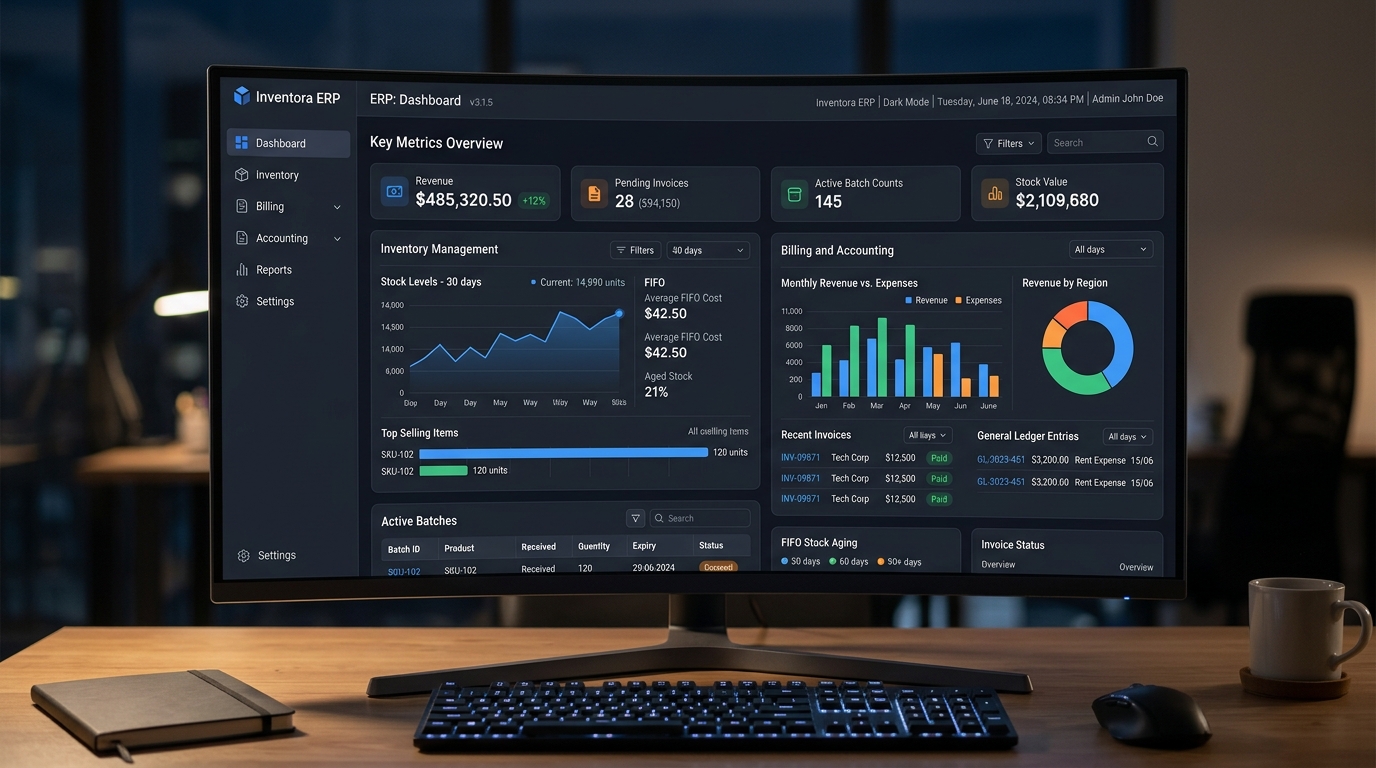 ERP Inventory Billing Accounting